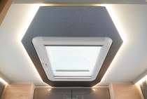 Count the stars at night. Large skylight above the bed in the sleeping area (option, GT package)