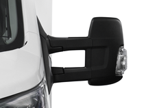 Electrically adjustable, heated wing mirrors